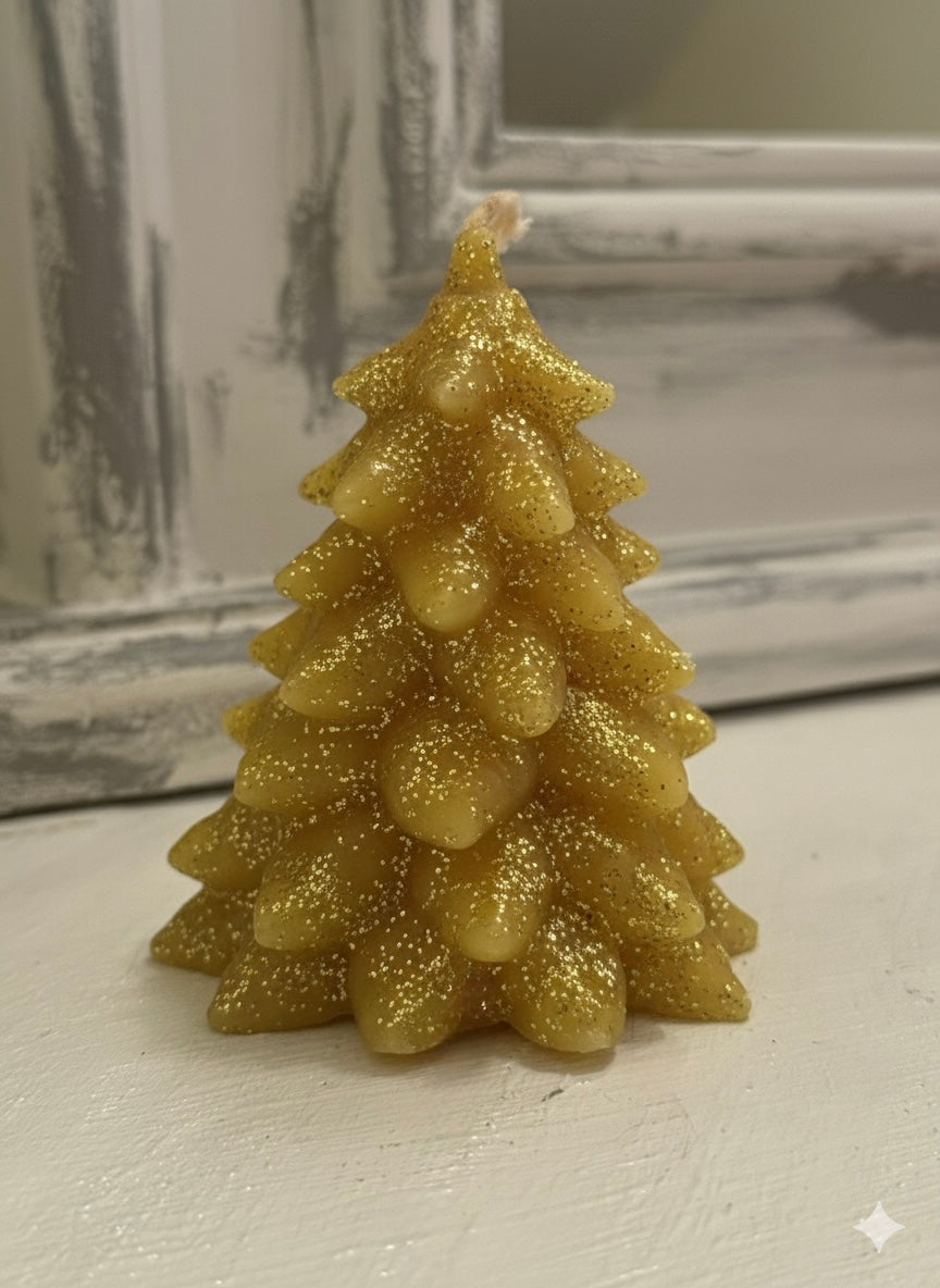 Golden Christmas Tree Soy Candle