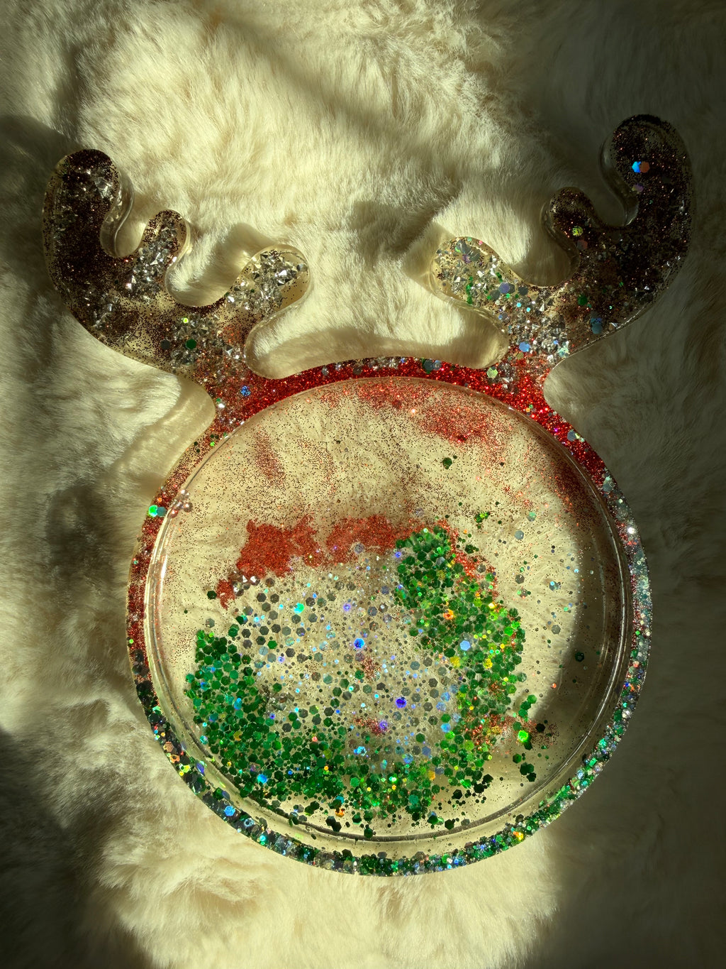 LOV Decorative Reindeer Christmas Candle Tray | Elegant Home Décor Accent