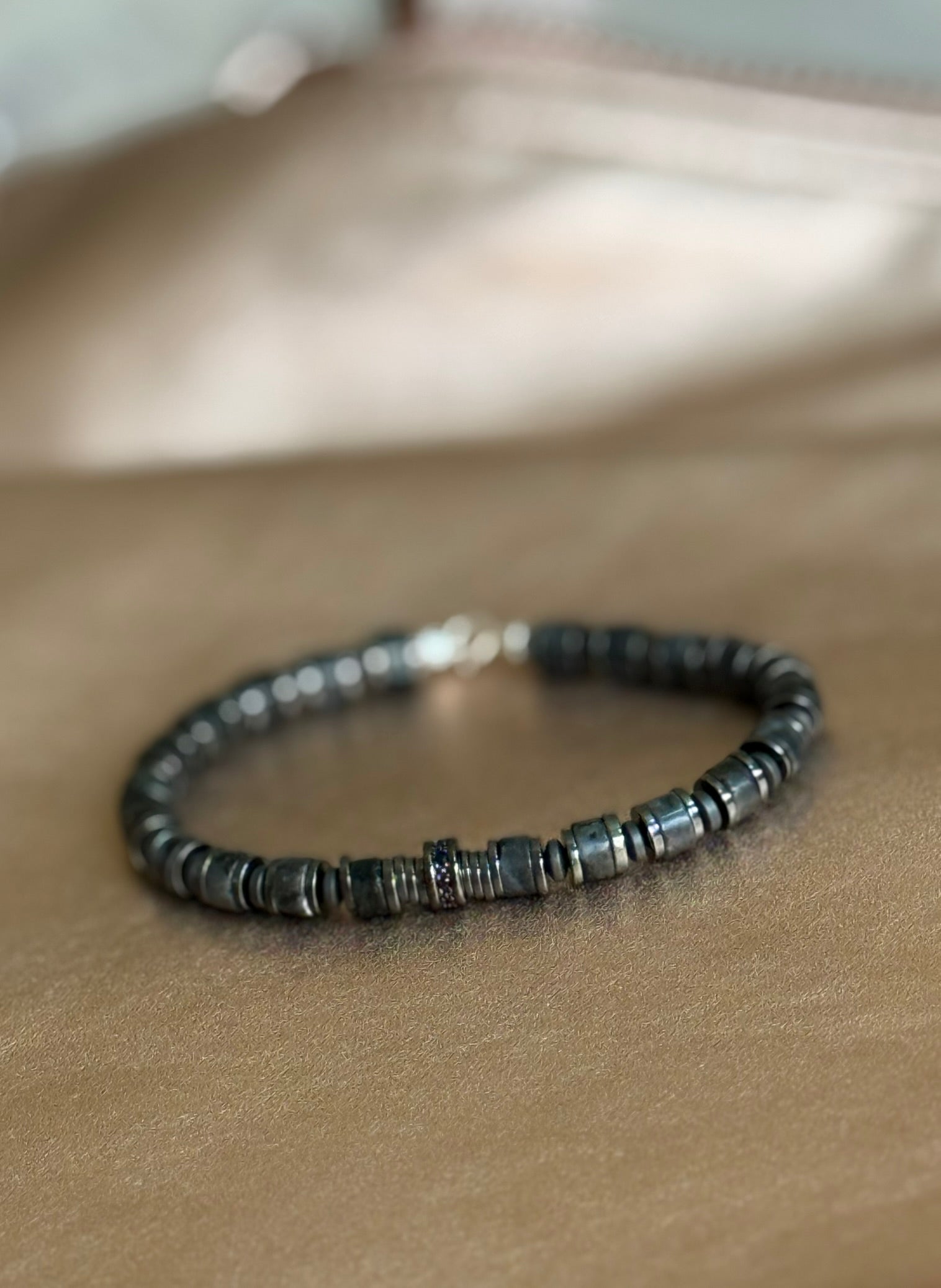 Grounded Strength Serenity collection for him from Obsidian, Lava Stone and Silver