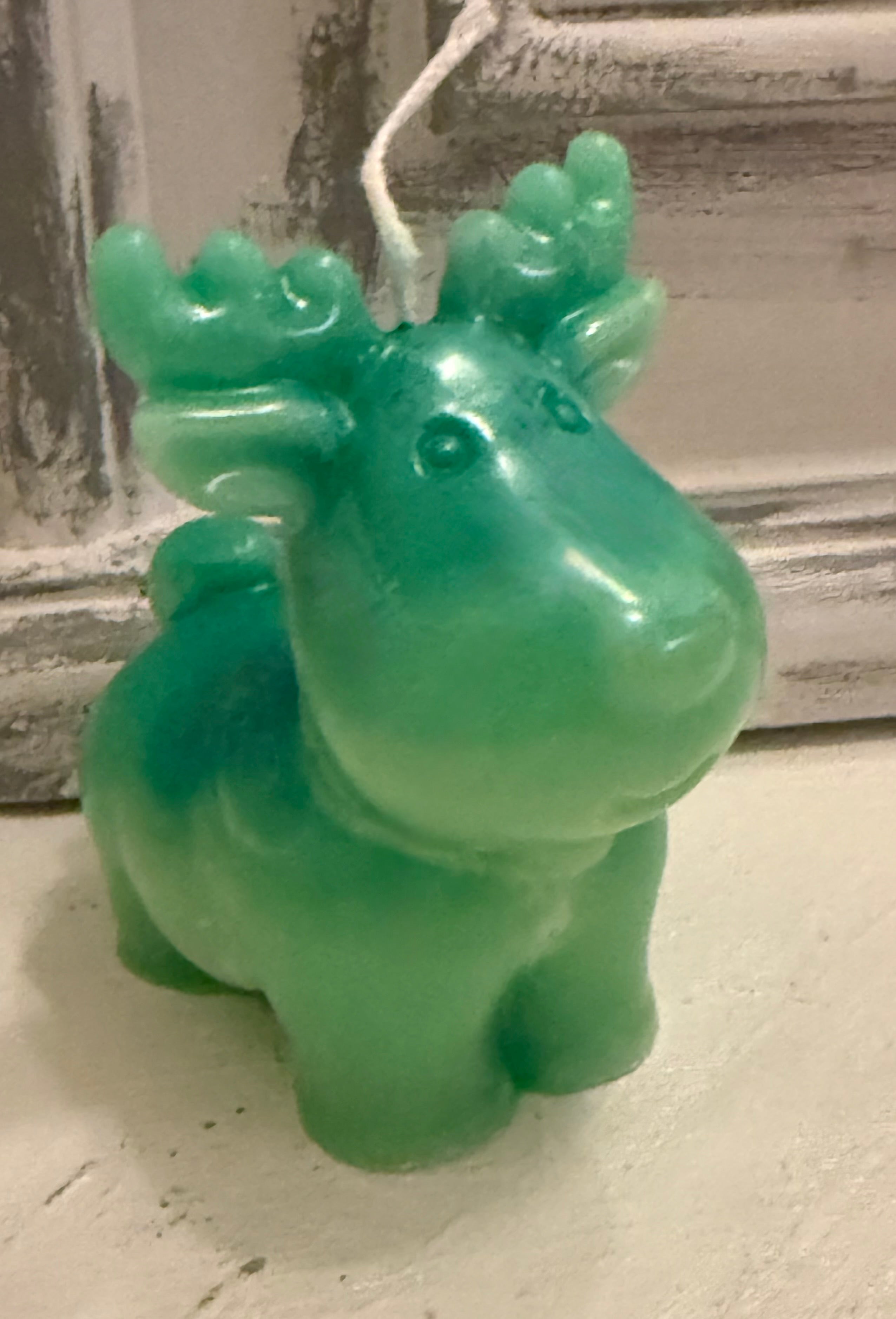 Snowy Reindeer Candle  Handmade Festive Decor | LOV Christmas Collection